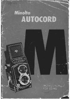 Minolta Autocord manual. Camera Instructions.