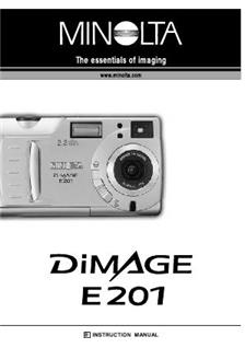 Minolta Dimage E 201 manual. Camera Instructions.
