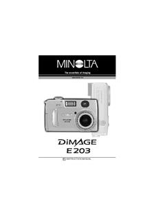 Minolta Dimage E 203 manual. Camera Instructions.