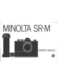 Minolta SR-M manual. Camera Instructions.