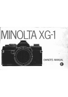 Minolta XG 1 manual. Camera Instructions.