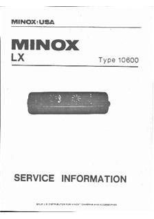 Minox TLX manual. Camera Instructions.