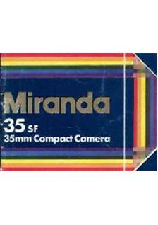 Miranda 35 SF manual. Camera Instructions.