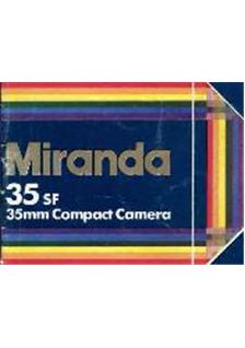 Miranda 35 SF manual. Camera Instructions.