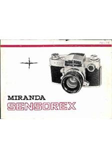 Miranda Sensorex manual. Camera Instructions.