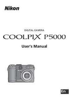 Nikon Coolpix P5000 manual. Camera Instructions.