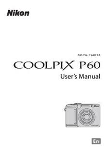 Nikon Coolpix P60 manual. Camera Instructions.