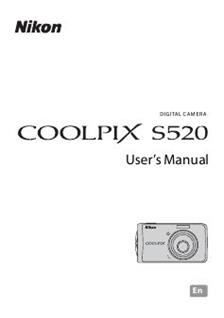 Nikon Coolpix S520 manual. Camera Instructions.