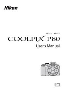 Nikon Coolpix P80 manual. Camera Instructions.