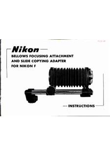 Nikon PB 1 Bellows-1 manual. Camera Instructions.