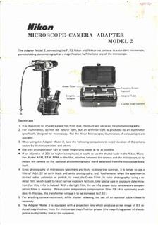 Nikon Close-up manual. Camera Instructions.