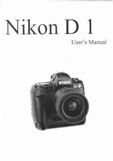 Nikon D1 manual. Camera Instructions.