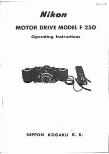 Nikon F 250 manual. Camera Instructions.