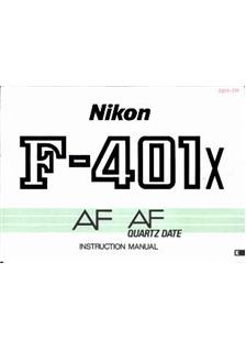 Nikon F 401 x manual. Camera Instructions.