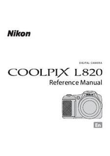 Nikon Coolpix L820 manual. Camera Instructions.