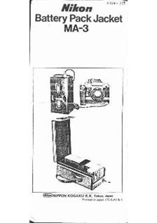 Nikon MA 3 manual. Camera Instructions.