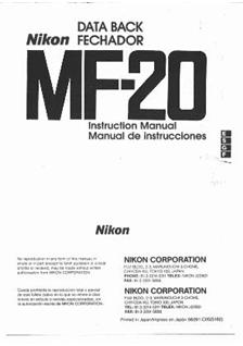 Nikon Backs - all manual. Camera Instructions.