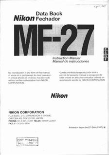 Nikon Backs - all manual. Camera Instructions.
