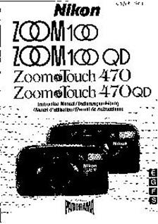 Nikon Zoom 100 Af Printed Manual Nikon Zoom 100 Af Printed Manual