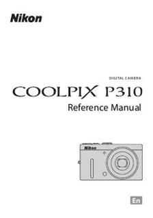 Nikon Coolpix P310 manual. Camera Instructions.