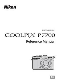 Nikon Coolpix P7700 manual. Camera Instructions.