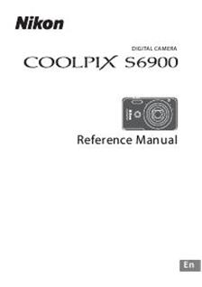 Nikon Coolpix S6900 manual. Camera Instructions.