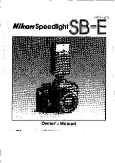 Nikon Flash - all manual. Camera Instructions.