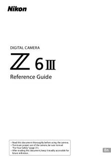 Nikon Z6 III manual. Camera Instructions.