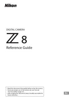 Nikon Z8 manual. Camera Instructions.