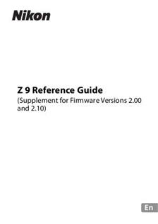 Nikon Z 9 manual. Camera Instructions.