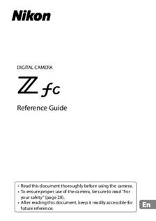 Nikon Z fc manual. Camera Instructions.