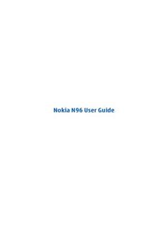 Nokia N96 manual. Camera Instructions.