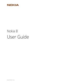 Nokia 8 manual. Camera Instructions.