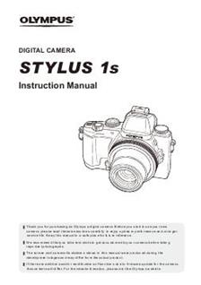 Olympus Stylus 1s manual. Camera Instructions.