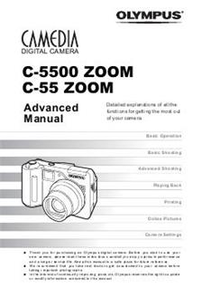 Olympus C 5500 Zoom manual. Camera Instructions.