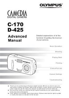 Olympus C 170 manual. Camera Instructions.