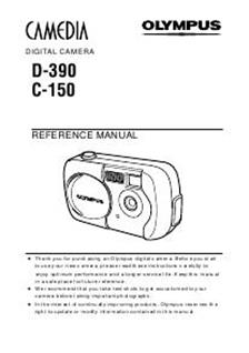 Olympus C 150 manual. Camera Instructions.