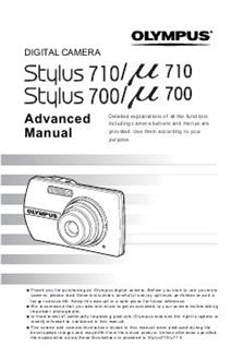 Olympus Mju Digital 710 manual. Camera Instructions.