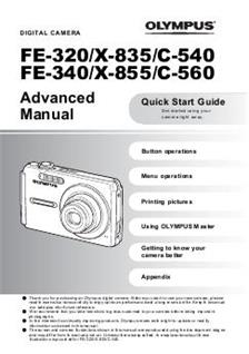Olympus FE 340 manual. Camera Instructions.