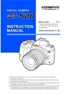 Olympus E 520 manual. Camera Instructions.