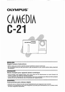 Olympus C 21 manual. Camera Instructions.