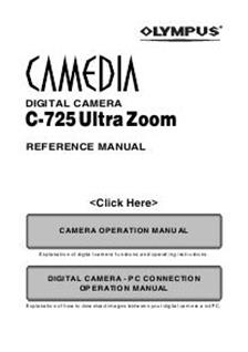 Olympus C 725 UZ manual. Camera Instructions.