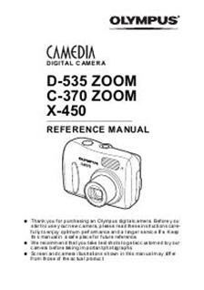 Olympus C 370 Zoom manual. Camera Instructions.