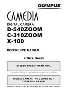 Olympus C 310 Zoom manual. Camera Instructions.