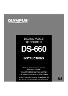 Olympus DS 660 manual. Camera Instructions.