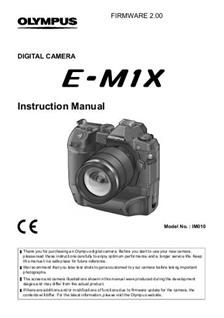 Olympus OM D E M1X FW 2.00 manual. Camera Instructions.