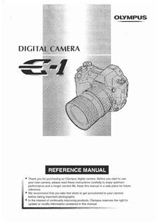 Olympus E 1 manual. Camera Instructions.