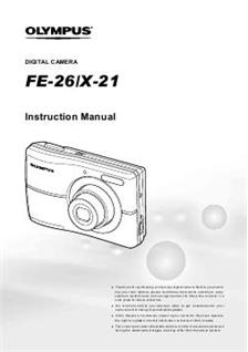 Olympus X 21 manual. Camera Instructions.