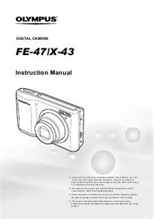 Olympus X 43 manual. Camera Instructions.