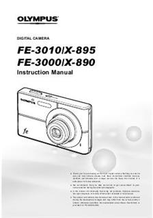 Olympus X 895 manual. Camera Instructions.